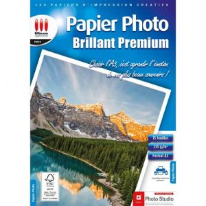 Micro application Papier Photo Brillant * Format A3 * - 255 g/m² - 15 Feuilles
