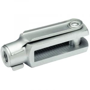 Cyclingcolors Chape Femelle avec axe M5 x 20mm en Acier zingué DIN 8140 71752 pièce de Fixation pour vérin Tête Embout Fourche Universel Véhicule Goupille Sécurité Clip Mâchoire