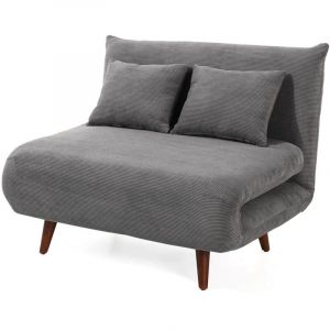 Bestmobilier - Lumi - banquette convertible clic-clac 1 place en velours côtelé