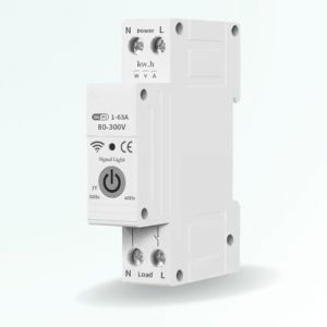 Interrupteur modulaire WIFI connect&eacute; - 63A - avec mesure de consommation