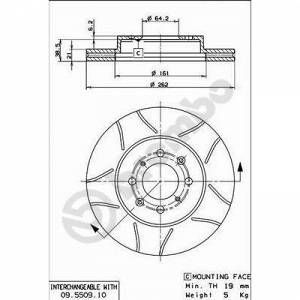 Brembo 2 Disques de frein 09.5509.75