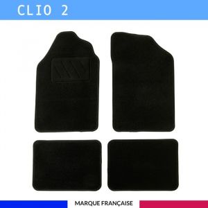 Tapis de voiture - Sur Mesure pour clio 2 (1998 - 2001) - 4 pièces - Tapis de sol antidérapant pour automobile