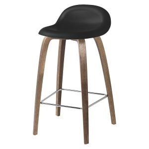 Gubi Tabouret 3d Counter Stool Base En Bois (Black - Hirek Et Noyer Américain)