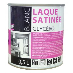 Reca Peinture batir 1er laque glycéro bg boîte 05 l blanc satin -