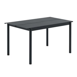 Image de Muuto Table rectangulaire Linear / Acier - 140 x 75 cm noir en métal