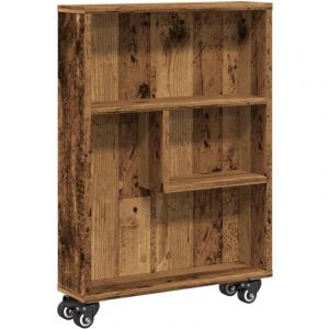 VidaXL Chariot De Rangement Étroit Vieux Bois Bois D'ingénierie
