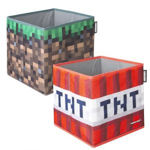 Phoenix Group AG MINECRAFT Lot de 2 boîtes de rangement en tissu