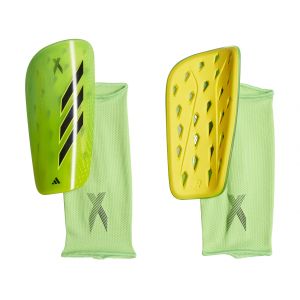 Adidas Prot&egrave;ge-Tibias X League Game Data - Vert/Jaune/Noir, pointure Medium - Vert - Taille Medium