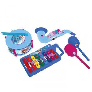 Image de Farelek Set 4 instruments : xylophone, tambour, saxophone et maracas Reine des Neiges