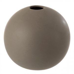 Prix Vase Design Boule Céramique 18cm Gris Foncé