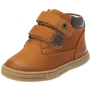 Kickers Bottillons Cuir Tackeasy Beige - Couleur Beige - Taille 22