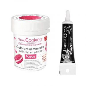 Colorant alimentaire Rose + Stylo de gla
