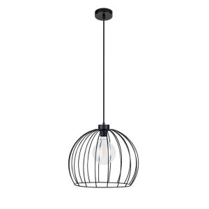 Lampe Suspendue Coop Métal Câble PVC Noir