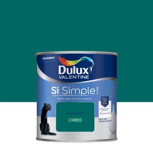 Dulux Valentine Peinture toutes pièces Si Simple ! Satin Le Vert canard 0,5 L