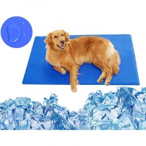 Tapis rafraîchissant en gel pour animaux 60x80 cm bleu