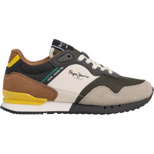 Pepe Jeans Baskets basses enfant LONDON PARK B Gris - Taille 36,37,38,39,32,33,34,35
