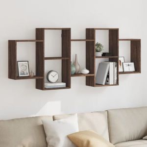 VidaXL Étagère murale chêne marron 159x18x65 cm bois d'ingénierie