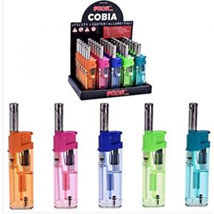 Equilibre et aventure Briquet rechargeable - Lot de 5 - Embout m&eacute;tal - Flamme r&eacute;glable - Multicolore