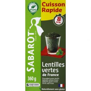 Sabarot Lentilles vertes de France, cuisson rapide