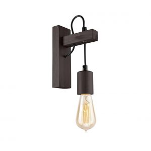 Lumiere Lamkur Lighting - Lamkur Leon Industrial Applique murale Wengé, 1x E27