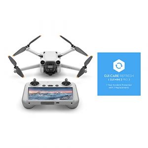 Dji Mini 3 Pro RC) & Care Refresh - Plan d'un an, drone cam&eacute;ra l&eacute;ger et pliable avec vid&eacute;o 4K/60 ips, 48MP, 34min de temps de vol, moins de 249g, drone pour d&eacute;butants ambitieux