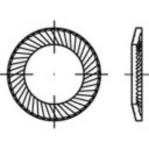 Rondelle crantée 159350 N/A Ø intérieur: 4 mm Acier à ressort galvanisé 250 pc(s)