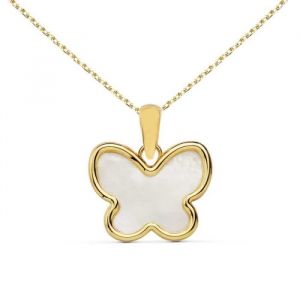 Pendentifs L'atelier D'azur Pendentif Or 18 Carats 750/000 Jaune et Nacre Papillon - Couleur Unique - Taille Doré