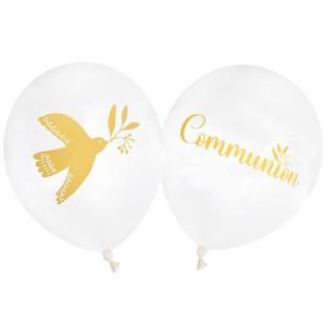 6 ballons latex c&eacute;r&eacute;monie birdy 30cm blanc - g&eacute;n&eacute;rique 9463 0-1