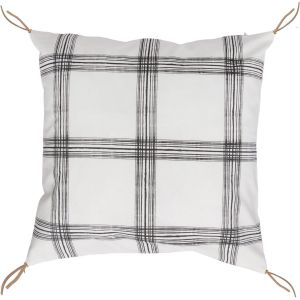 Image de Housse de coussin Madras noire - 50x50 cm