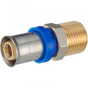 Noyon & Thiebault Raccord droit &agrave; sertir multiprofil NOYON ET THIEBAULT pour tube multicouche m&acirc;le20x27mm D.20mm