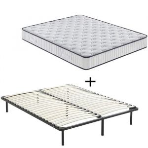 Matelas 90x190cm Mousse 22 cm et Mousse a M&eacute;moire Matelas Parfait Soutien Haute Resilience Ultra Respirante Matelas r&eacute;versible &agrave; Deux Faces