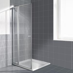 Kermi Nova 2000 Porte pivotante, avec &eacute;l&eacute;ment fixe, pour niche, pour paroi lat&eacute;rale, N2SFW0902011K, N2SFW