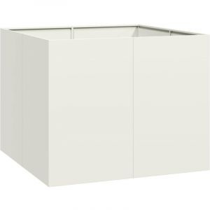 VidaXL Jardinière blanc 100x100x80 cm acier