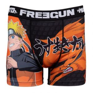 Freegun Boxer Noir Illustration Naruto Homme