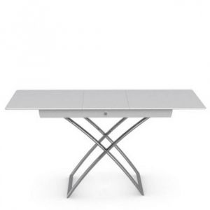 Inside75 Inside 75 Table basse relevable extensible italienne MAGIC J Glass en verre extra-blanc