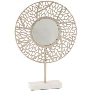 Miroir sur Pied Marbre "Caviano" 50cm Champagne Prix