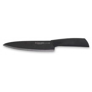 3 Claveles Couteau de chef 20cm céramique noire Noire