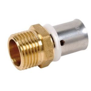 Dipra Raccord droit à sertir D.16mm - M20/27mm