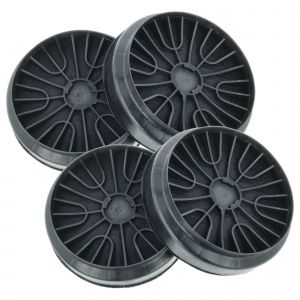 Vhbw 4x Filtres &agrave; charbon actif compatible avec Bosch DHZ5275, DWK87EM60, DWK87EM60/01, DWK09G660/02, DWK67EM60, DHZ5276 hotte aspirante - 19 cm