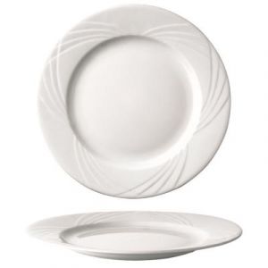 Visiodirect Lot de 12 assiettes creuses europa n&deg; 3 porcelaine. &oslash;215 mm. 25cl