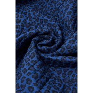 Coupon 2m matelass&eacute; coton l&eacute;opard bleu - d Couture - d Couture - Mondial Tissus
