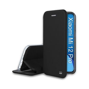 Ibroz Etui Xiaomi 12 Pro Etui Cuir Noir