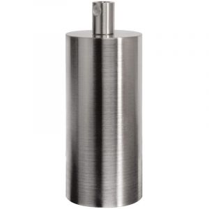 Tibelec Douille tube e27 + cache-douille metal chrome