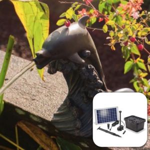 Solairepratique - Fontaine solaire Dauphin 600 l/h maxi