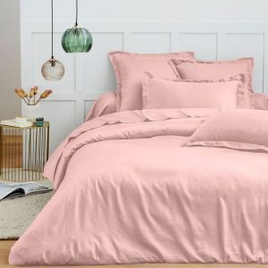 Housse de couette 240 x 220 cm "Pr&eacute;mium" pour lit 2 places - Pr&eacute;mium Rose Drag&eacute;e