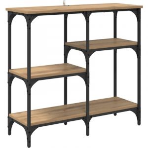 VidaXL Table console Ch&ecirc;ne artisanal 80 x 29 x 75 cm Bois d'ing&eacute;nierie