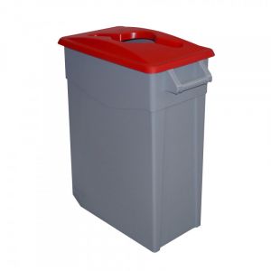 Poubelle ouverte Zeus rouge 65 L Denox Diempi