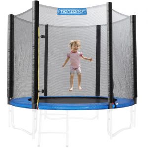 Monzana Trampoline - Filet de sécurité Ø430cm Résistant aux UV et aux intempéries - Noir