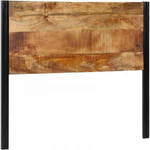 VidaXL Tête de lit 120 cm bois massif manguier et fer