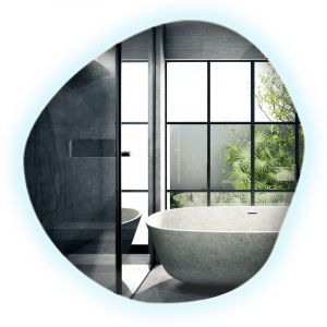 Tulup - Miroir lumineux de salle &ndash; Miroir led - Miroir avec &eacute;clairage (Froide 6500K) - 58x58 cm - Miroir led r&eacute;tro-&eacute;clairage